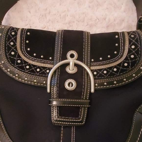 Coach black and silver hobo bag - Picture 2 of 3